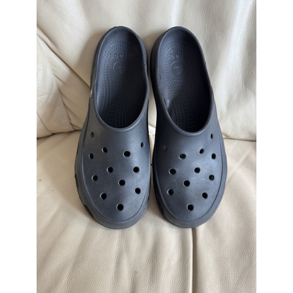 Women's crocs slip ons black strapless clog 11